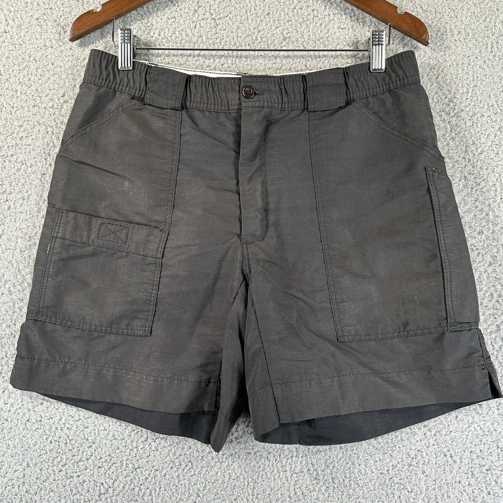 Tag & Brag Fishing Shorts Men 30 Black Nylon Quick‎ Dry Outdoors Beach